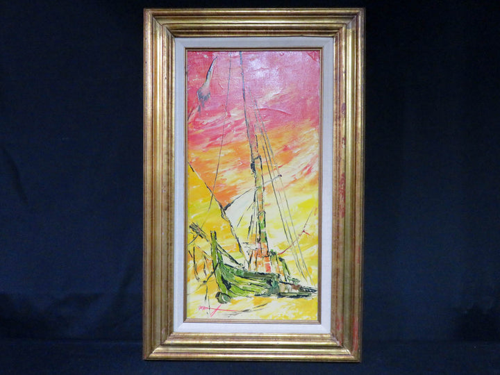 Sail Boat Oil Painting