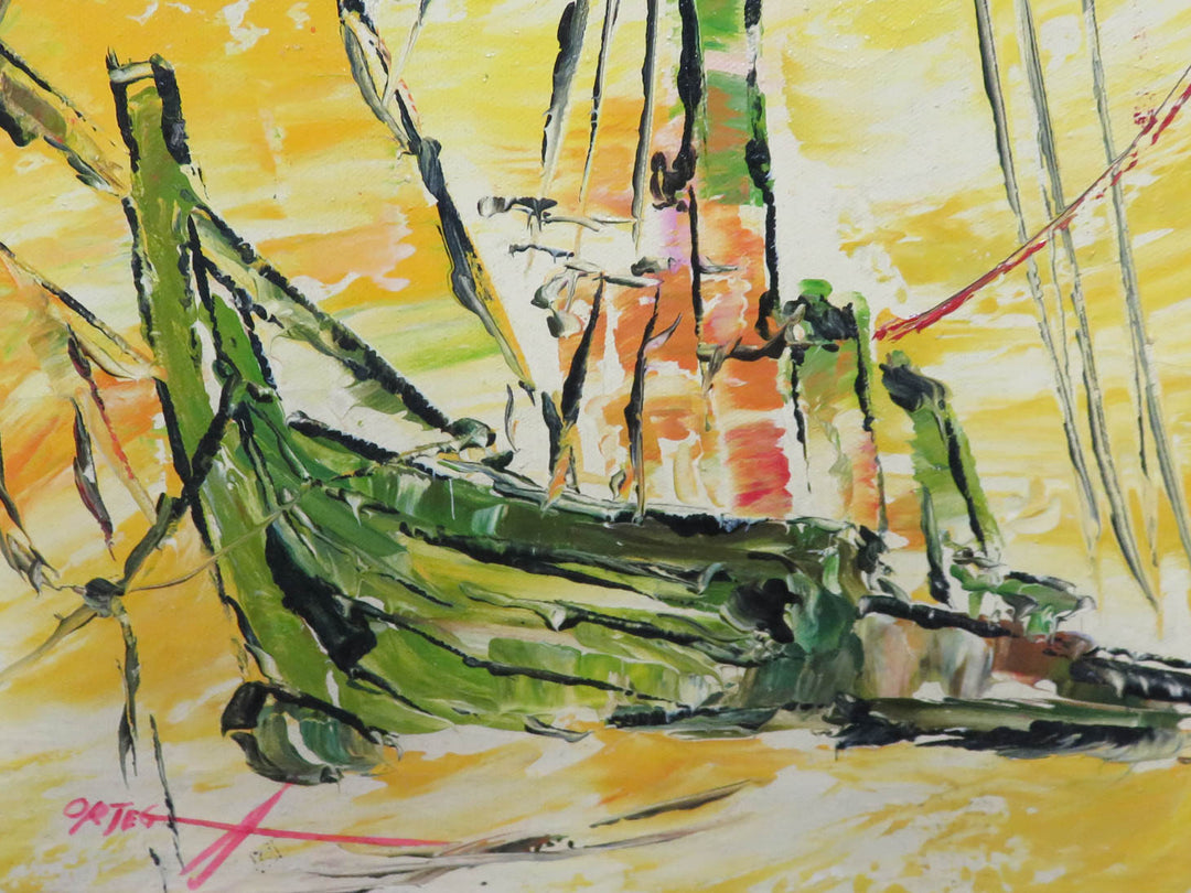 Sail Boat Oil Painting
