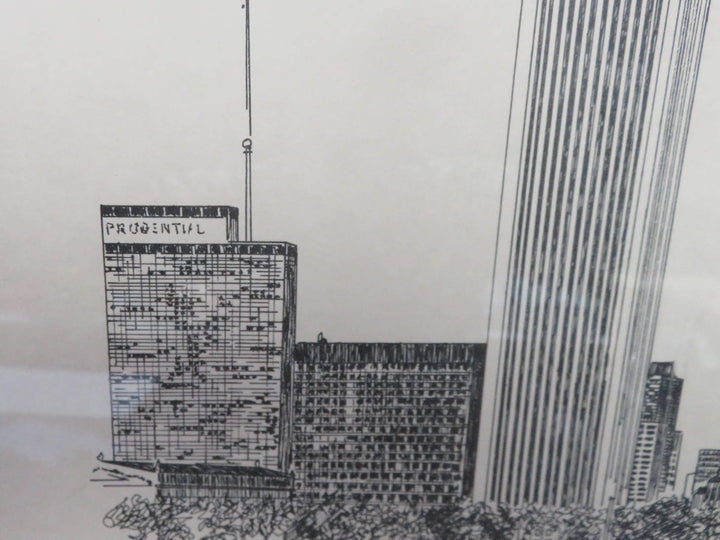 Vintage Chicago Skyline Print