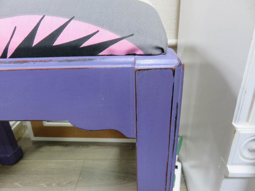 Purple Upholstered Bench