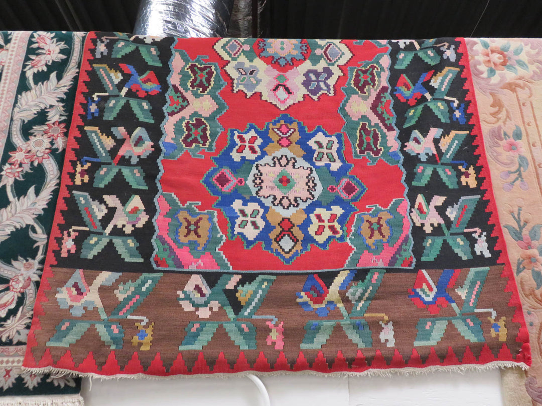 Red Kilim Area Rug