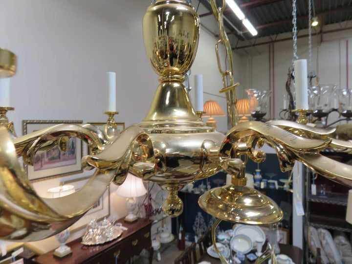 8 Arm Brass Chandelier