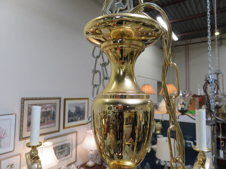 8 Arm Brass Chandelier