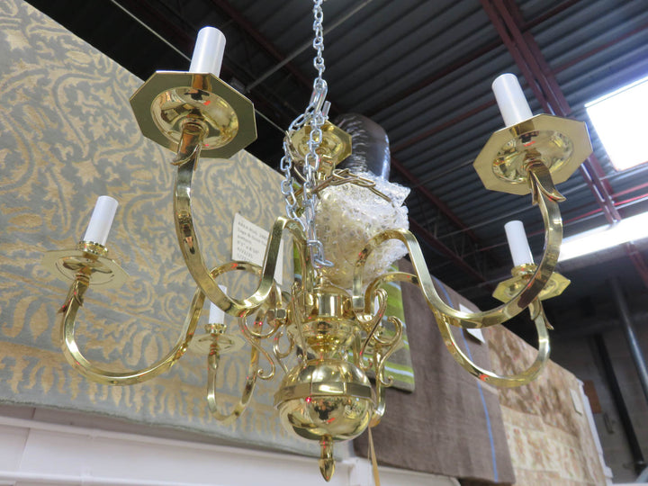 Polished Brass Chandelier