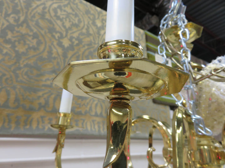 Polished Brass Chandelier