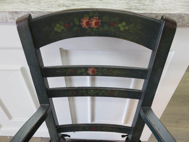 Pair of Folk Art Painted Chairs