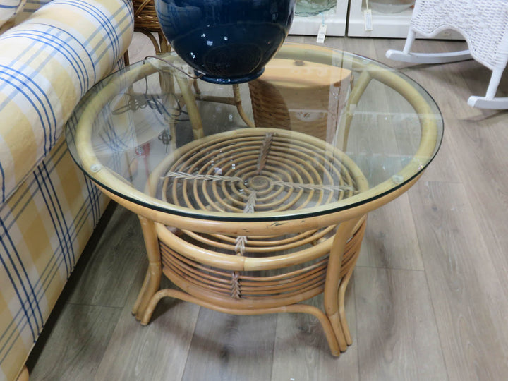 Round Bamboo Style Coffee Table