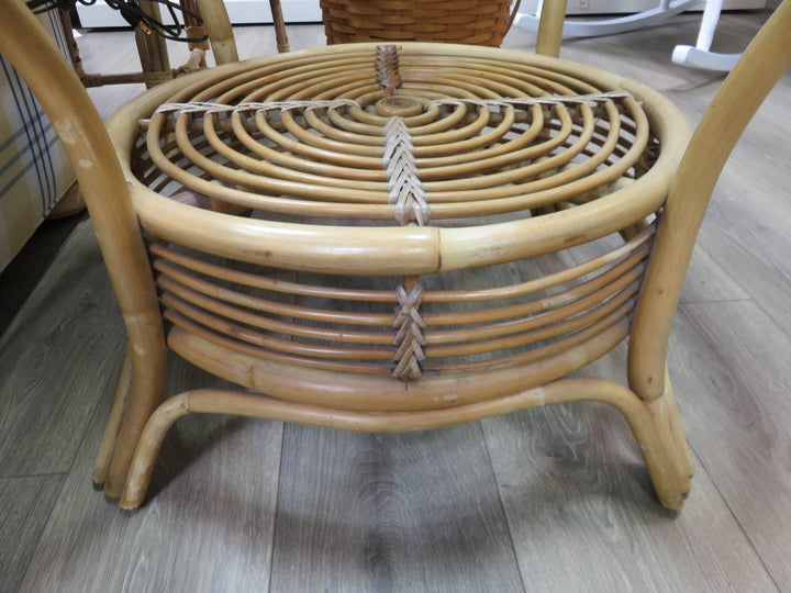 Round Bamboo Style Coffee Table