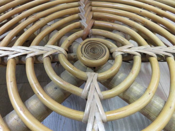 Round Bamboo Style Coffee Table