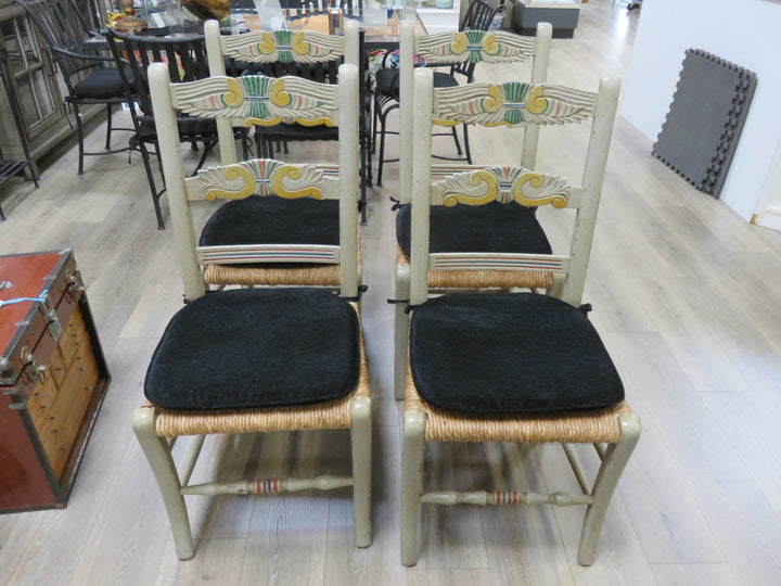 Four Painted Dining Chairs