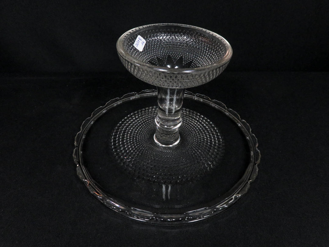 Pressed Glass Cake Stand
