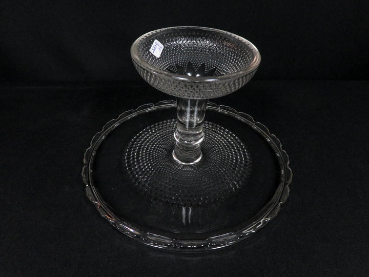 Pressed Glass Cake Stand