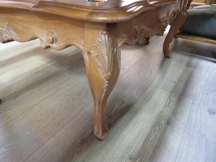 Pine and Glass Coffee Table
