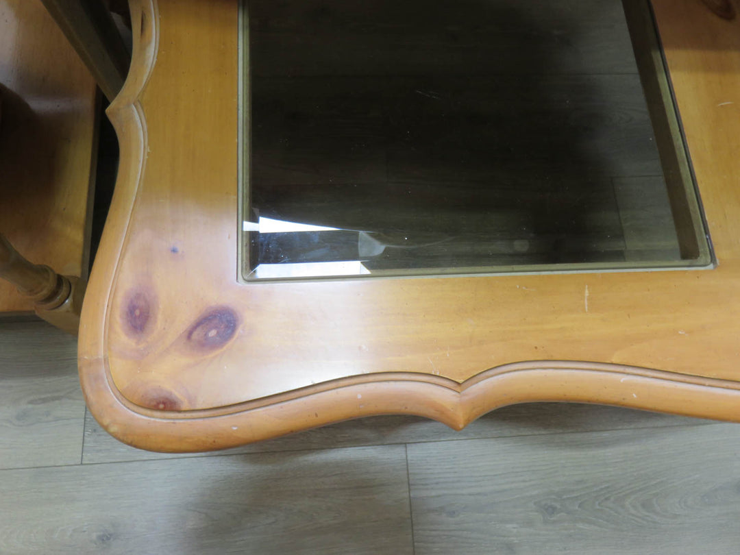 Pine and Glass Coffee Table