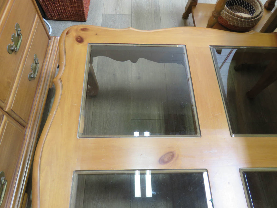 Pine and Glass Coffee Table