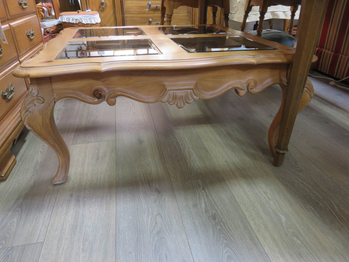 Pine and Glass Coffee Table