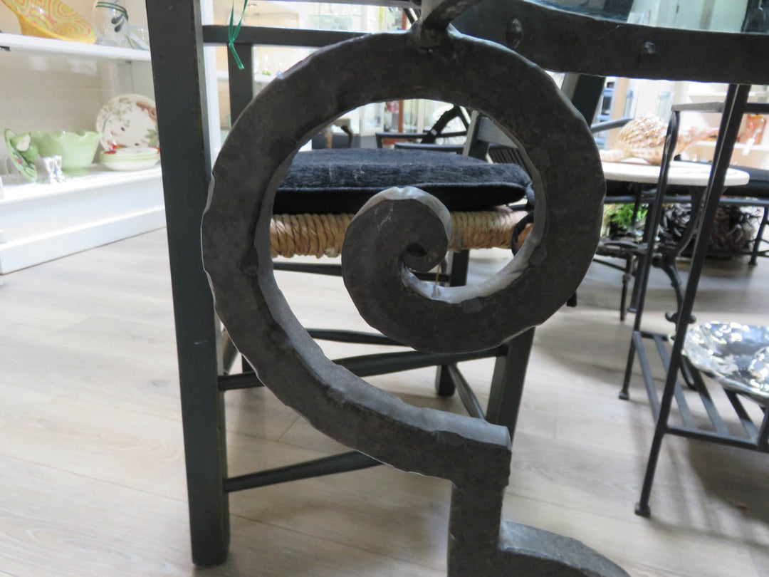 Wrought Iron & Glass Table