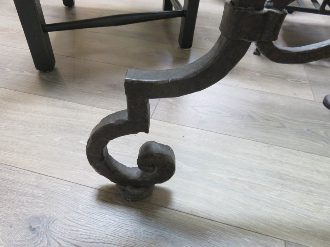 Wrought Iron & Glass Table