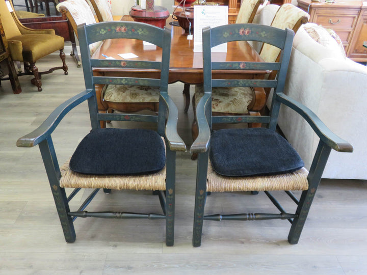 Pair of Folk Art Painted Chairs