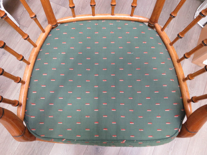 Faux Bamboo Wood Arm Chair