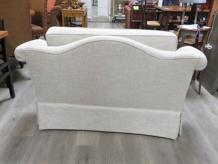 Upholstered Camelback Love Seat