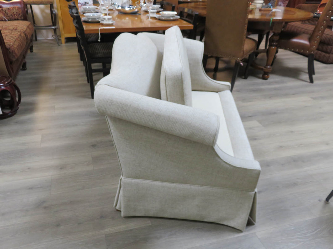 Upholstered Camelback Love Seat