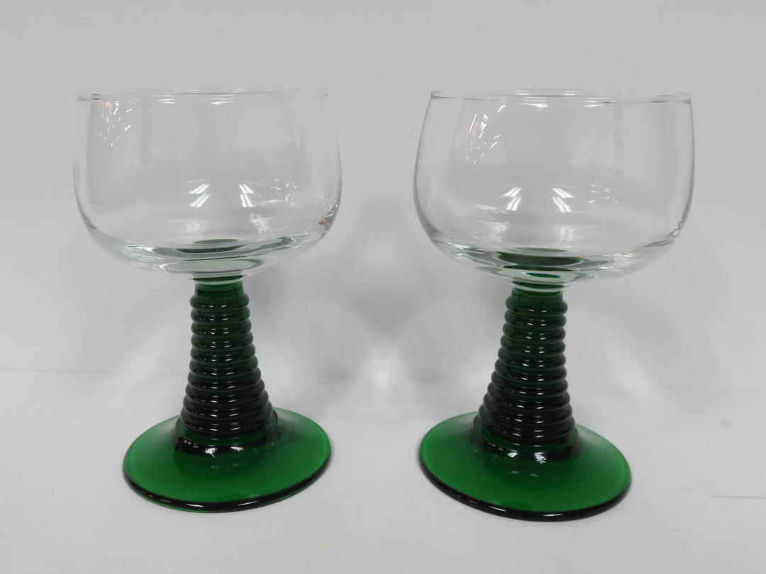 Pair Vintage Wine Glass