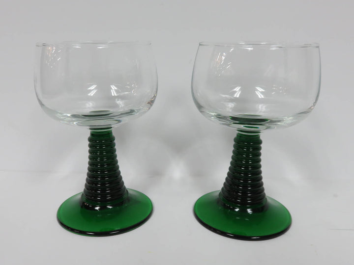 Pair Vintage Wine Glass