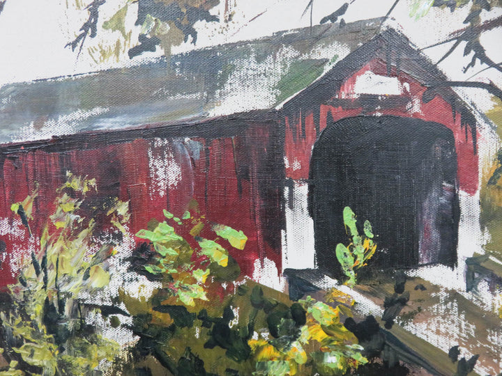 Covered Bridge Oil Painting by Murdoch