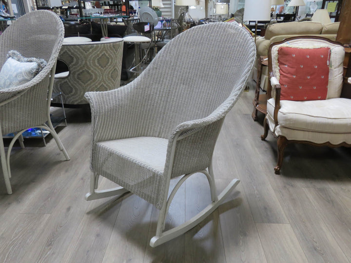 Lloyd Flanders Gray Wicker Rocking Chair