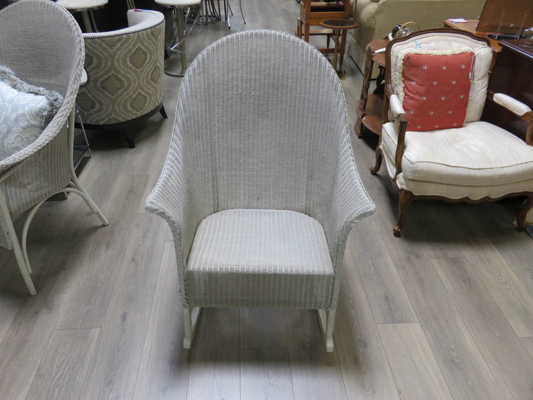 Lloyd Flanders Gray Wicker Rocking Chair