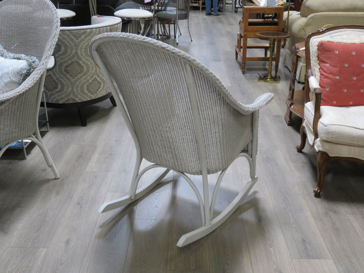Lloyd Flanders Gray Wicker Rocking Chair