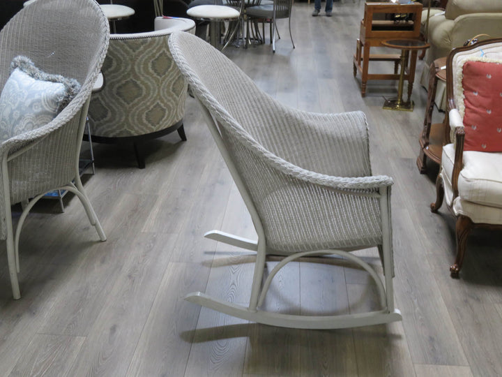 Lloyd Flanders Gray Wicker Rocking Chair