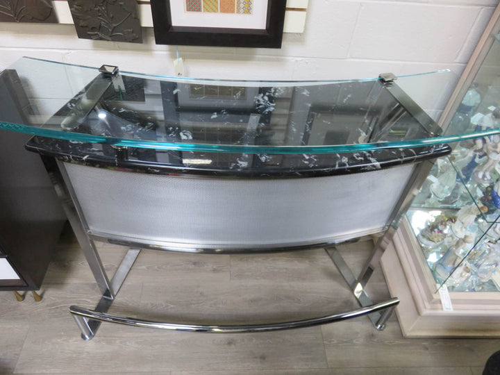 Chrome & Glass Bar