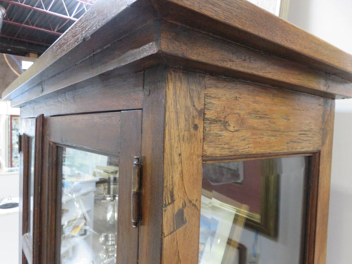 Indonesian Wood & Glass Cabinet