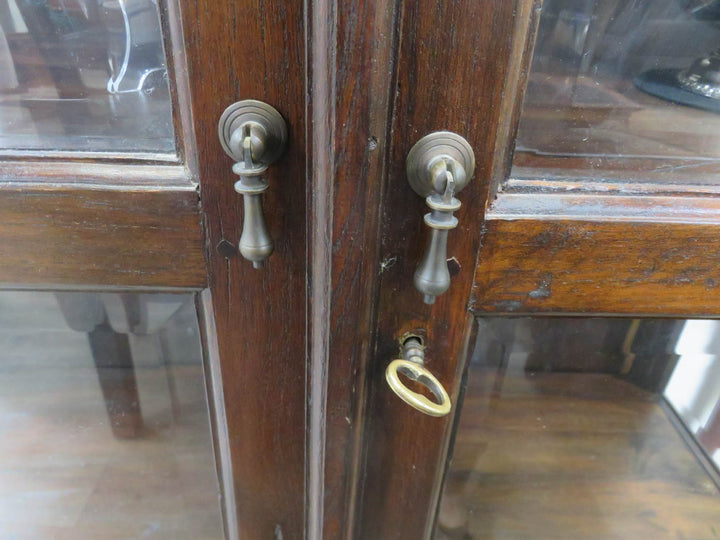 Indonesian Wood & Glass Cabinet