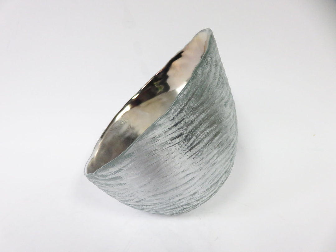 Angled Mercury Glass Candleholder