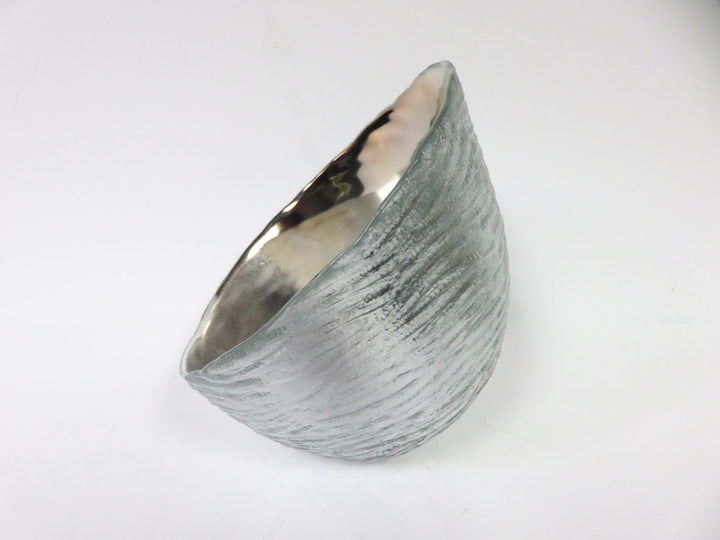 Angled Mercury Glass Candleholder