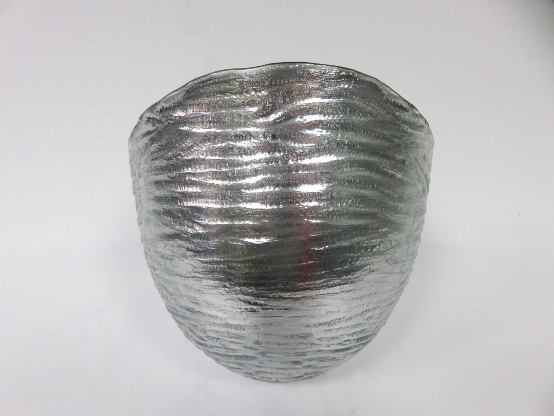 Angled Mercury Glass Candleholder