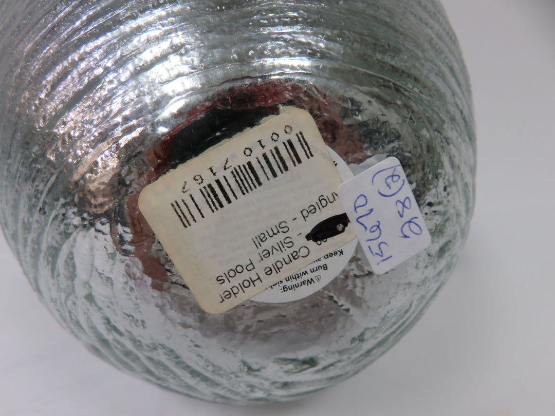 Angled Mercury Glass Candleholder