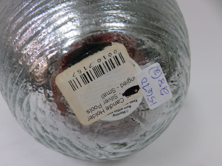 Angled Mercury Glass Candleholder