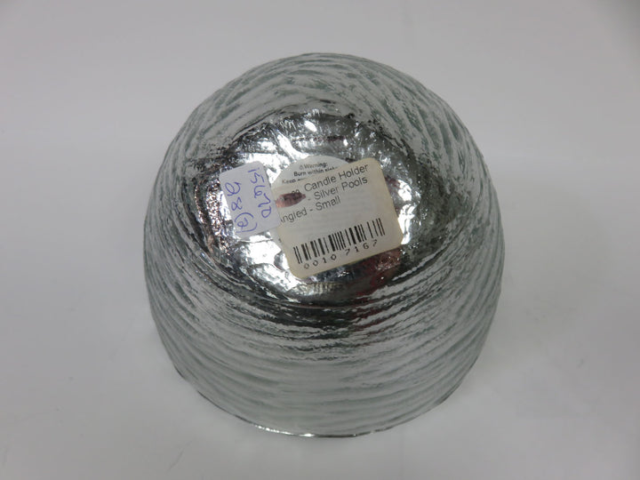 Angled Mercury Glass Candleholder