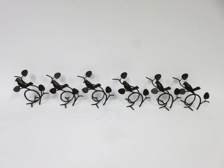 Bird on Vine Napkin Ring Set