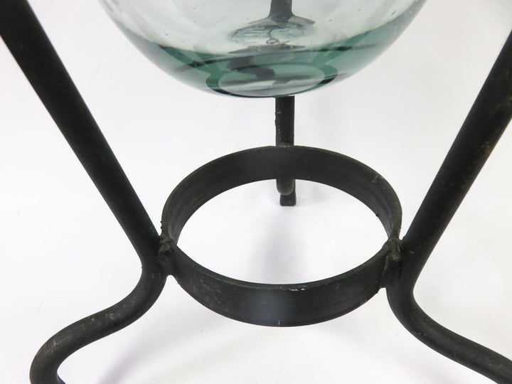 Glass Vase in Metal Stand