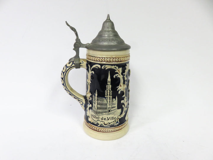 Beer Stein with Pewter Lid