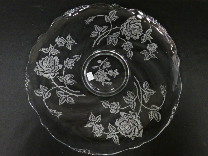 Clear Glass Cake Plate