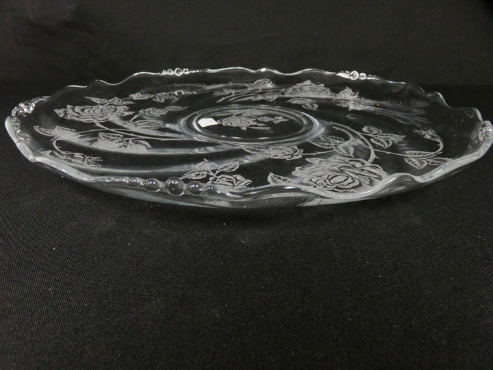 Clear Glass Cake Plate
