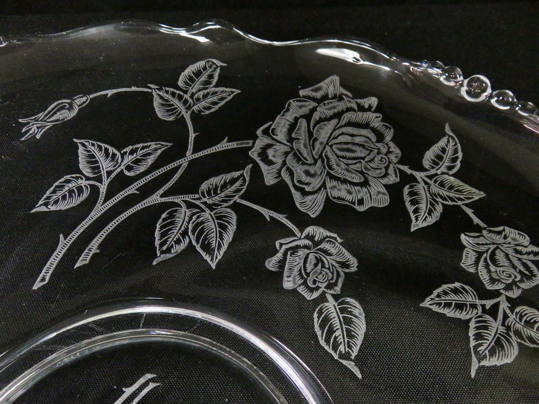 Clear Glass Cake Plate