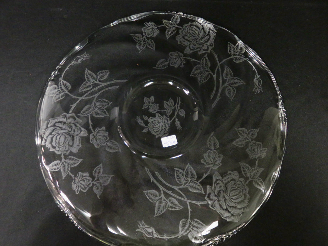 Clear Glass Cake Plate