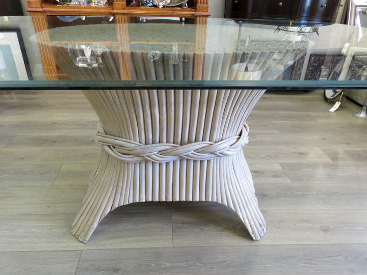 Glass Topped Dining Table